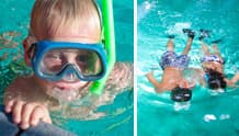 Snorkel and watersport gear at Fowl Cay Resort