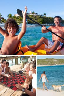Things to do on Fowl Cay island — tennis, pool, beaches, kayaks