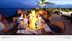 Dining at Fowl Cay Resort