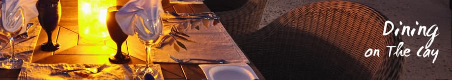 Dining at Fowl Cay Resort — Hill House restaurant, Bahamas